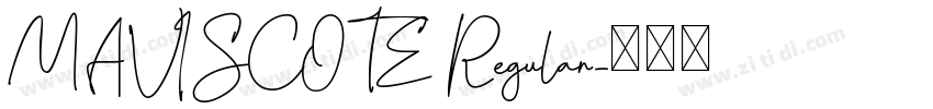 MAVISCOTE Regular字体转换